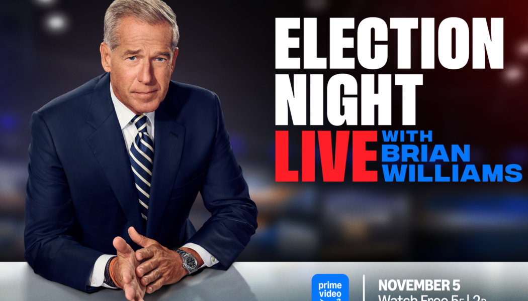 Amazon will stream a live election special hosted by Brian Williams