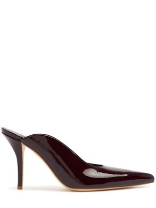 85mm Abella Faux Patent Mules - Gia Borghini - Women - Bordeaux - 36 It