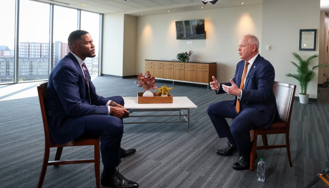 Bring Back Civics: Michael Strahan Presses Tim Walz On Why Kamala Harris Didn't Enact Policies