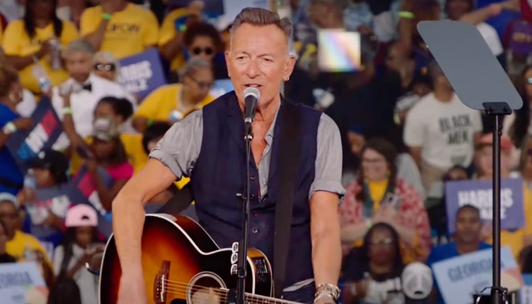 Bruce Springsteen performs at Kamala Harris rally in Atlanta