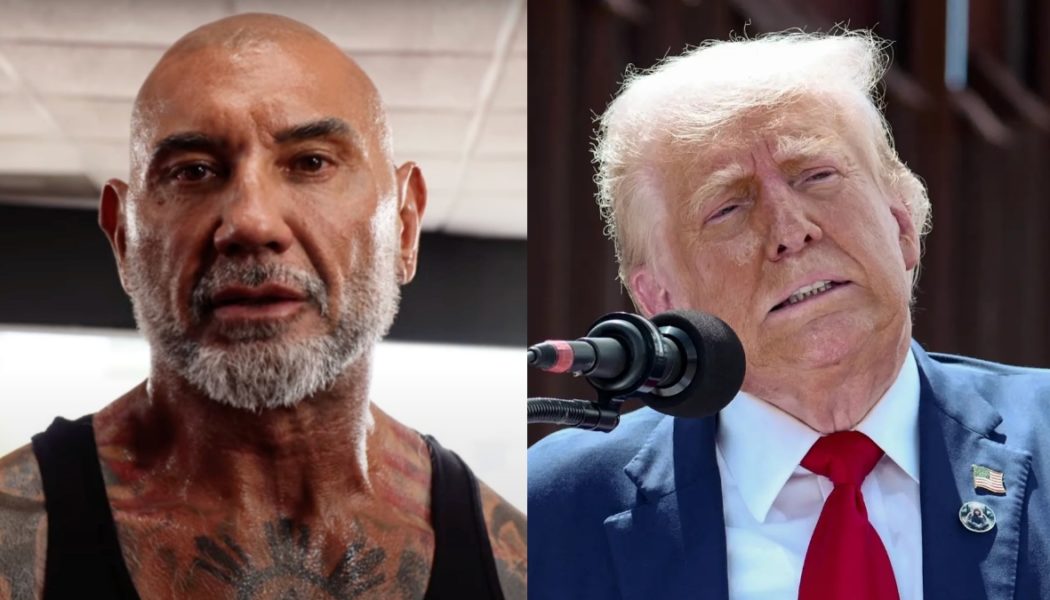 Dave Bautista mocks Trump's tough guy act: "He wears more makeup than Dolly Parton"