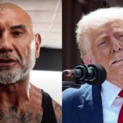 Dave Bautista mocks Trump's tough guy act: "He wears more makeup than Dolly Parton"