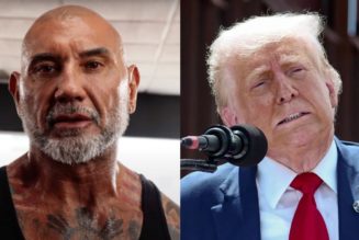 Dave Bautista mocks Trump's tough guy act: "He wears more makeup than Dolly Parton"