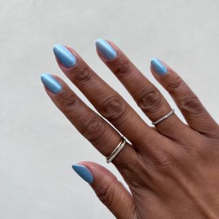 Photo of icy shimmer nails