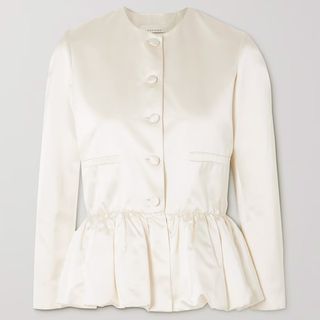 LIBEROWE, + Net Sustain Duchesse Silk-Satin Peplum Jacket