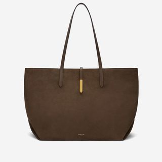 The Large Tokyo Tote | Mocha Suede & Mocha Smooth | Demellier