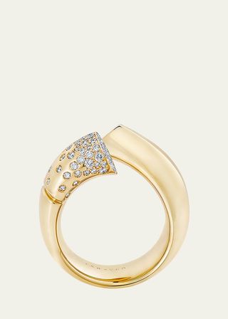 18k Fairmined Yellow Gold Oera Ring With Diamonds, Size 55