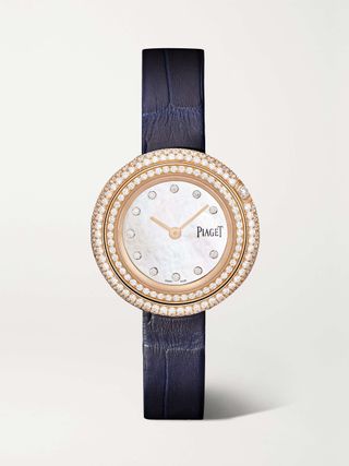 Possession 29mm 18-Karat Rose Gold, Alligator and Diamond Watch