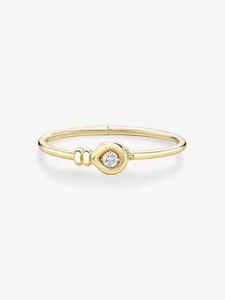 Jessica McCormack, Forget Me Knot Diamond Yellow Gold Bangle