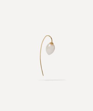 18ct Gold Pearl French Single Hook Earring