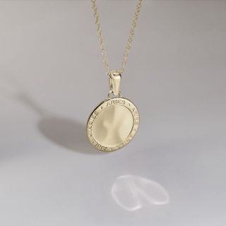 886 Caustic Aries Pendant With Chain in 9ct Yellow Gold