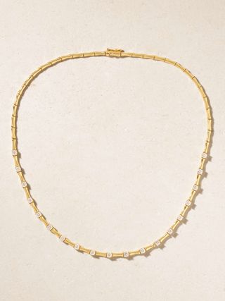 Bamboo 18-Karat Gold Diamond Choker