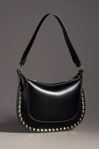 Studded Faux-Leather Shoulder Bag