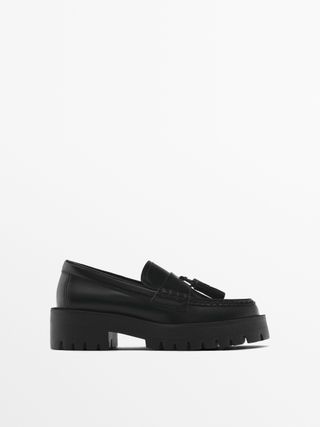 Track Sole Loafers With Tassels