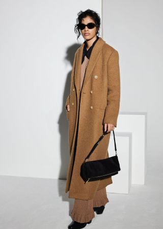 Textured Wool Blend Coat