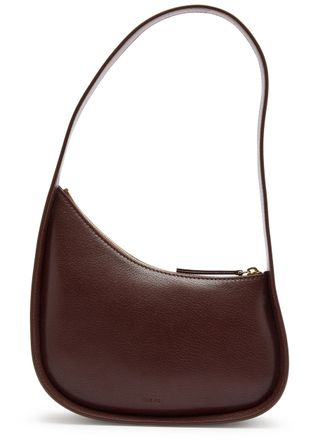 Half Moon Leather Shoulder Bag