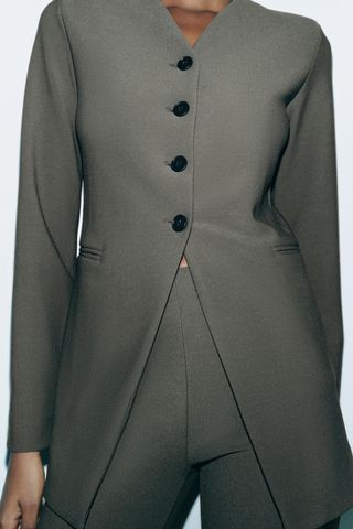 Pocket Crepe Blazer