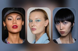 Luminous eyes on the runway at Emporio Armani, Kobi Halperin, and KNWLS