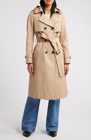 Double Breasted Belted Trench Coat