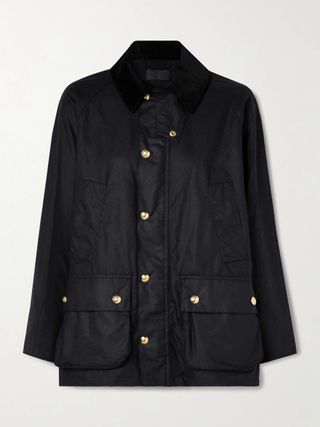 Kedem Cotton Corduroy-Trimmed Waxed-Cotton Jacket