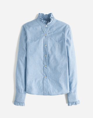 Madewell x Reluxe Fashion, Nili Lotan High Neck Preowned Cotton Blouse