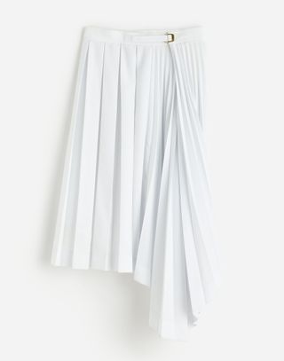 Madewell x Reluxe Fashion, Celine Philo Sunray Pleat Asymmetric Preowned Midi Skirt