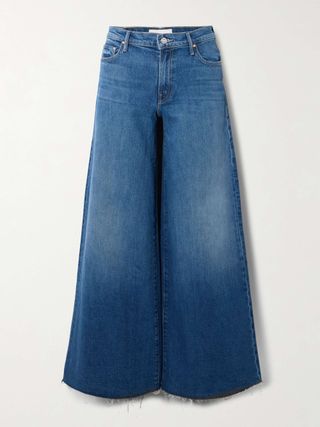 The Swisher Sneak Frayed Wide-Leg Jeans