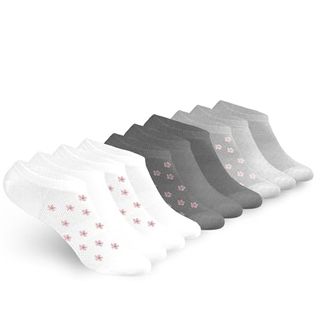 Laura Ashley Women's Ultra Low-Cut Laser Cut Liner Socks | Non-Slip & Invisible | Ideal for Sports, Gym, Hiking & Everyday Wear (10 Pairs)