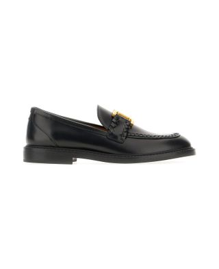 Chloé, Black Leather Loafers