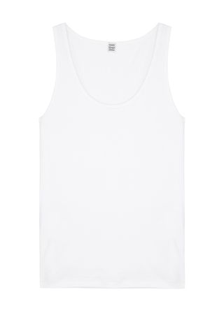 Ribbed Stretch-Cotton Tank