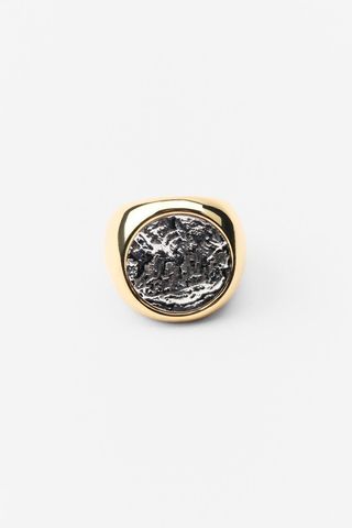 Textured Medal Ring