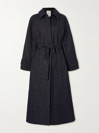 Belted Denim Trench Coat