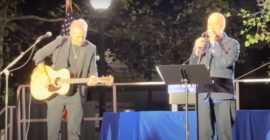 Michael Stipe and Jason Isbell perform R.E.M. songs at Kamala Harris rally