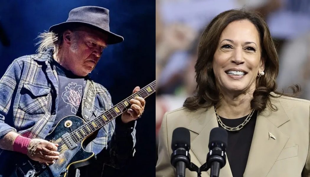 Neil Young endorses Kamala Harris