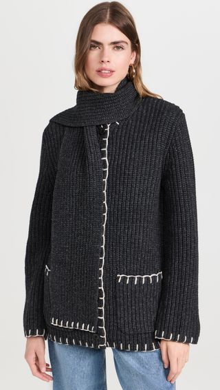 Marylebone Sweater Jacket With Scarf