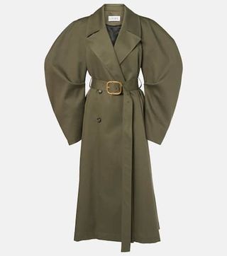 Belted Cotton Drill Trench Coat