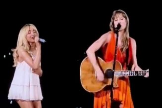 Taylor Swift joined by Sabrina Carpenter for mashup of "Espresso" and "Please Please Please"