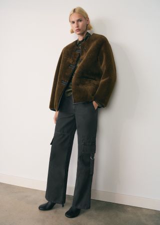 Fur-Effect Coat With Appliqués - Women | Mango United Kingdom