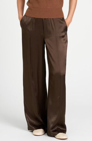 Livingston Wide Leg Satin Pants