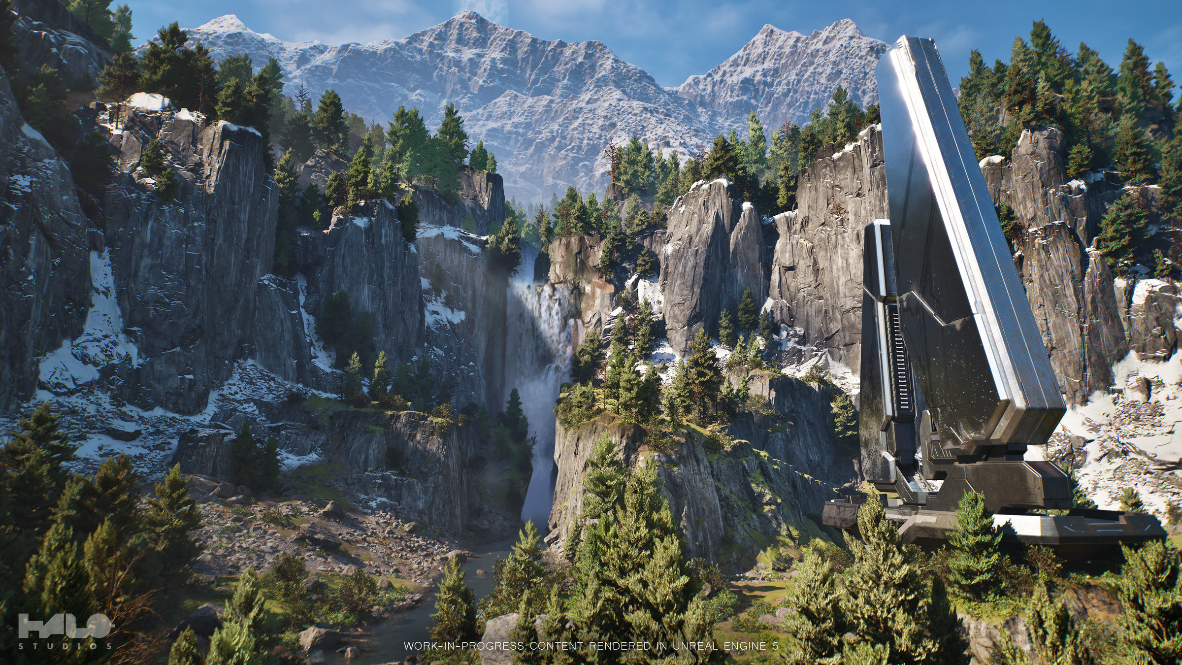 The world of Halo in Unreal Engine 5.