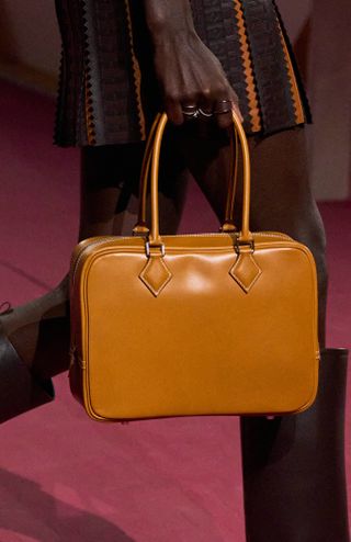 detail image of a handbag on the Hermes spring/summer 2025 runway