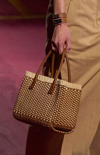 detail image of a handbag on the Hermes spring/summer 2025 runway