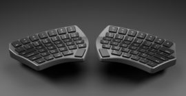 The Nuio Flow split ergonomic keyboard uses magnets to help you find your ideal layout