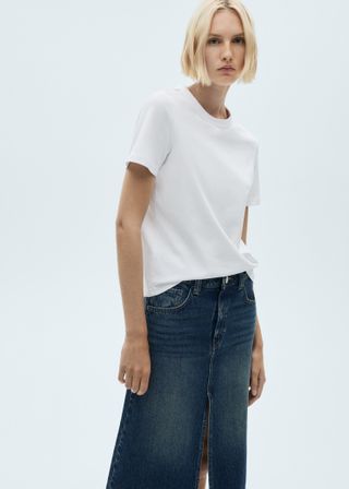 Short-Sleeved Cotton T-Shirt - Women | Mango Usa