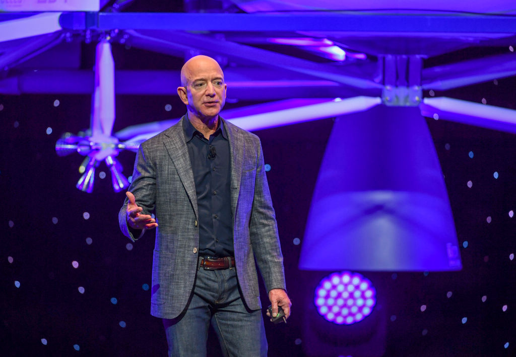 Blue Origin founder Jeff Bezos gives an update on their progress and share their vision of going to space to benefit Earth.