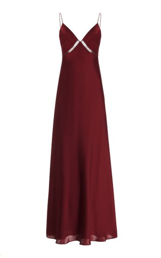 Exclusive the Blackberry Satin Maxi Dress