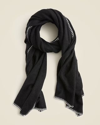 Cashmere Whipstitch Oversized Wrap Scarf