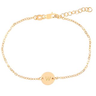 14k Gold Initial Chain Bracelet