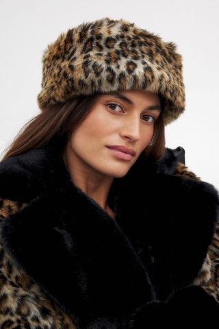 Camille Charriere x NA-KD, Faux Fur Leo Hat