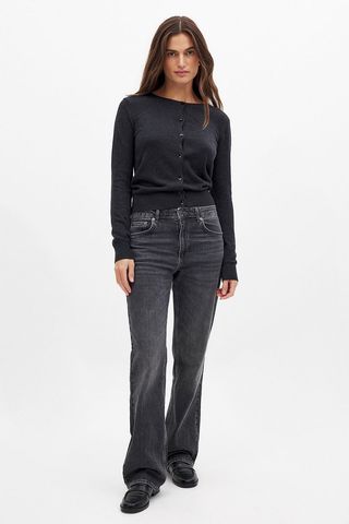 Camille Charriere x NA-KD, Straight Mid Waist Jeans